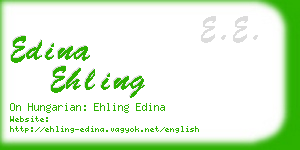 edina ehling business card